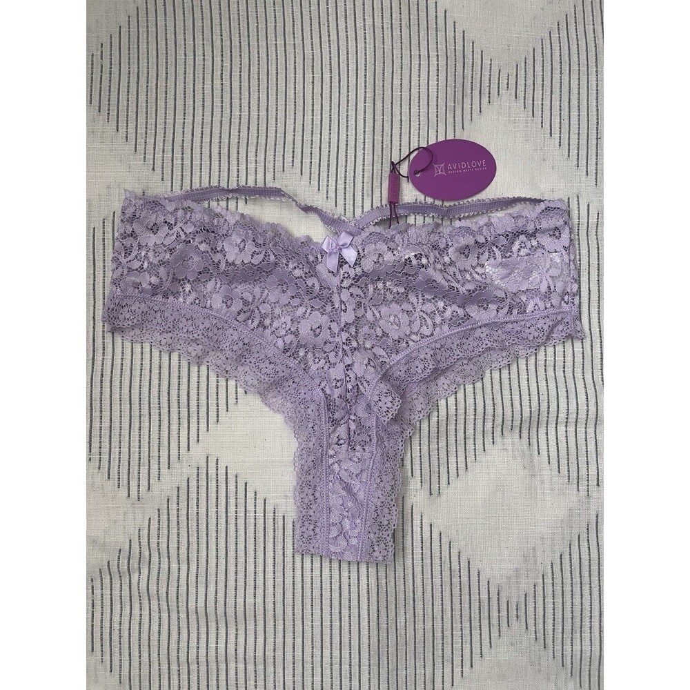 New Women’s Lavender Cheeky Panty With Criss Cross Back Size Small